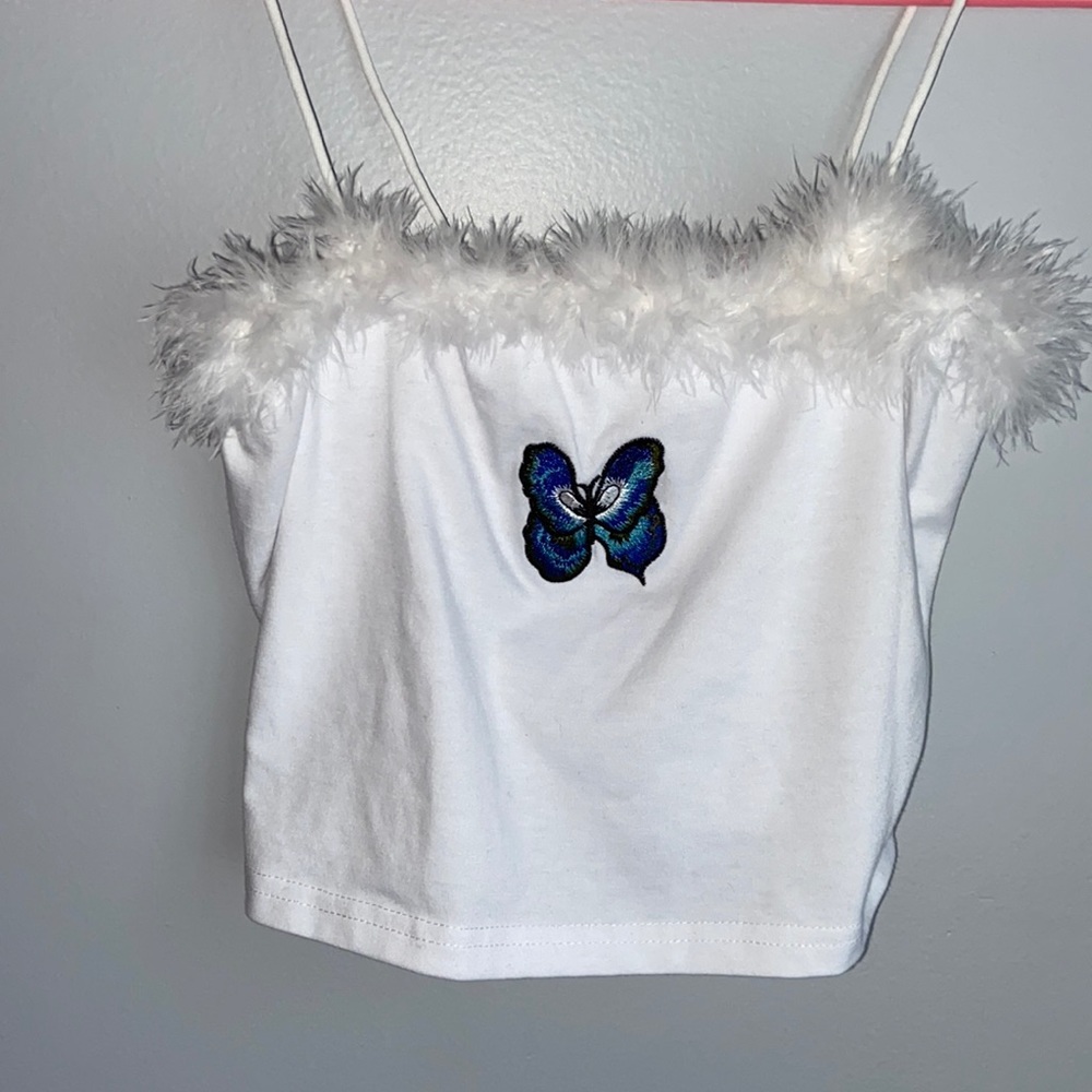 Furry Lines Cropped Tank Top
